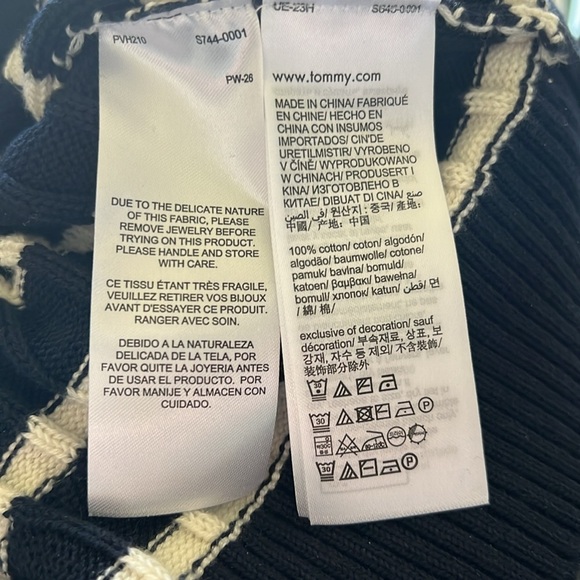 Tommy Hilfiger Women’s 100% Cotton Short Sleeve Striped Crewneck Sweater XL - Picture 12 of 15